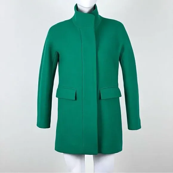 J. Crew Kelly Green Stadium Cloth Wool Coat - Picture 3 of 16
